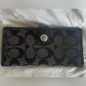 Coach Signature Coated Canvas Wallet